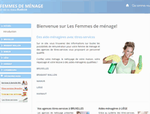 Tablet Screenshot of femmes-de-menage.be